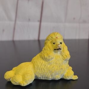 Vintage 90s 1997 Poodle Dog Puppy Hard Plastic Rubber Toy Action Figure